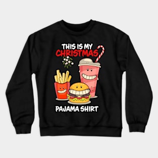 This Is My Christmas Pajama Shirt Happy Hour Family Matching Christmas Pajama Costume Gift Crewneck Sweatshirt